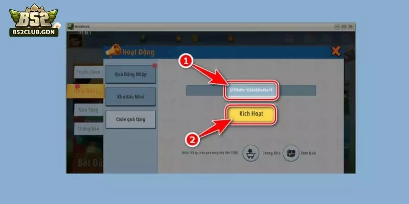 Quy trình nhập Code nhanh chóng 